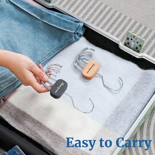 Lumigens Black 2-Piece Belt & Tie Organizer Hanger for Closet, Multi-Use