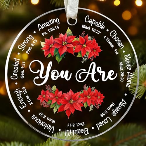 Christian Christmas Ornament 2025 - Acrylic Faith Tree Decoration