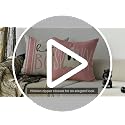AVOIN colorlife Halloween Pink Ghost Throw Pillow Covers 18x18 Inches Set of 4