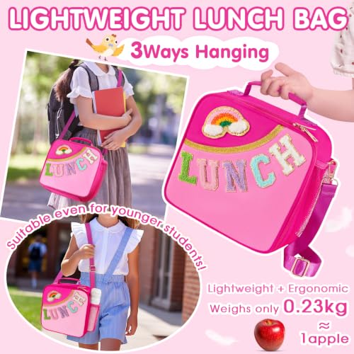 Nsrzua Insulated Lunch Bag for Kids - Leakproof Tote with Adjustable Strap