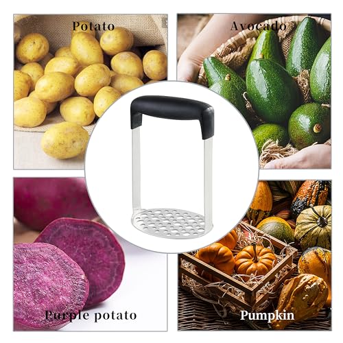 Stainless Steel Potato Masher with Ergonomic Handle - Dishwasher Safe