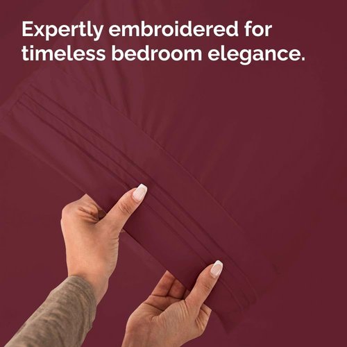 King Pillow Cases by [Brand Name] - Ultra Soft Hotel Quality Covers | Wrinkle-Free & Stain Resistant - 2 Piece Set in Burgundy