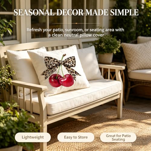 Leopard Cherry Pillow Covers 18x18 - Trendy Decor by AgriFusion Tech