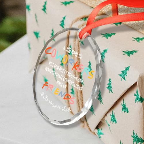 Humorous Glass Ornament Farewell Gift for Coworkers & Friends