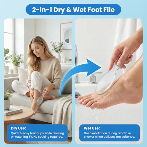 KPEBN Nano Glass Foot File & Callus Remover for Cracked Heels