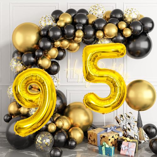 40 Inch Gold Number 59 Balloon for Birthday and Anniversary Celebrations