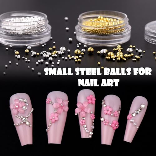 Cublive 3D Nail Charms Set with Butterflies, Pearls & AB Rhinestones