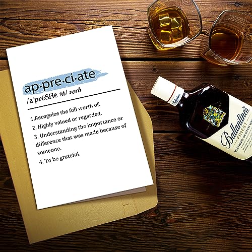 Funny Appreciation Card for Boss & Colleagues - 8x5.3 inches