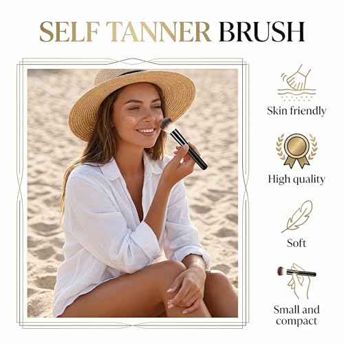 Tweruna Self Tanner Mitt and Brush Set for Flawless Application