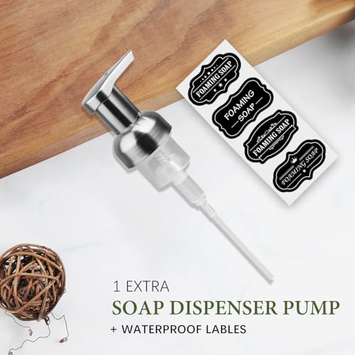 Amolliar 16oz Plastic Mason Jar Foaming Soap Dispenser - Eco-Friendly Kitchen & Bathroom Decor