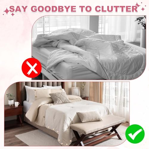 Purple Flower Shape Duvet Clips - 6Pcs Soft Pin Comforter Holders