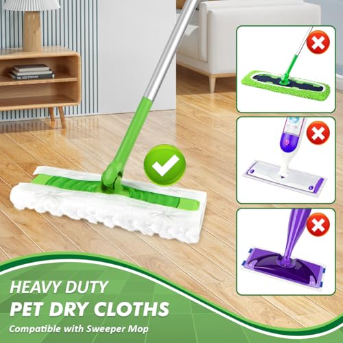 GLIMGLINT Heavy Duty Dry Sweeping Cloths for Swiffer Sweeper, 32 Count