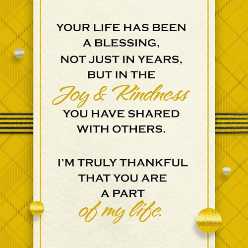 90th Birthday Greeting Card - Made in USA, Thick Card Stock, Eco-Friendly Envelope, 5x7.75 inches