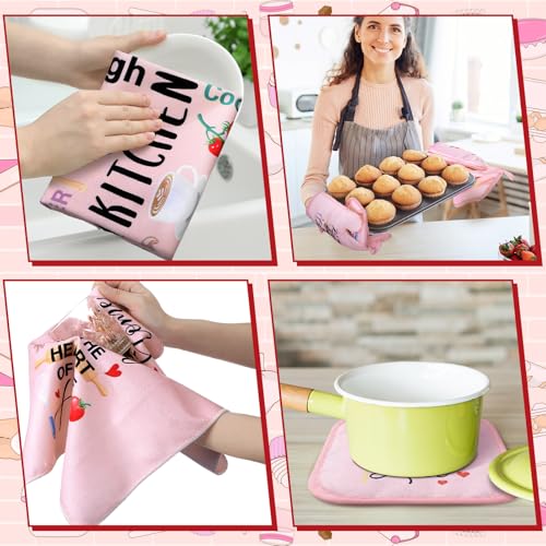 Pink Christmas Kitchen Decor Set - Food Accessories & Household Items - Pastel Pink