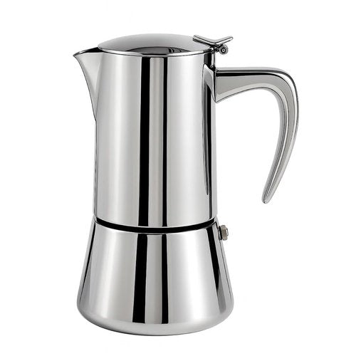 Natier Stainless Steel Stovetop Espresso Maker – Italian Moka Pot, Induction Compatible Espresso Coffee Maker with Safety Valve (10 Cups)