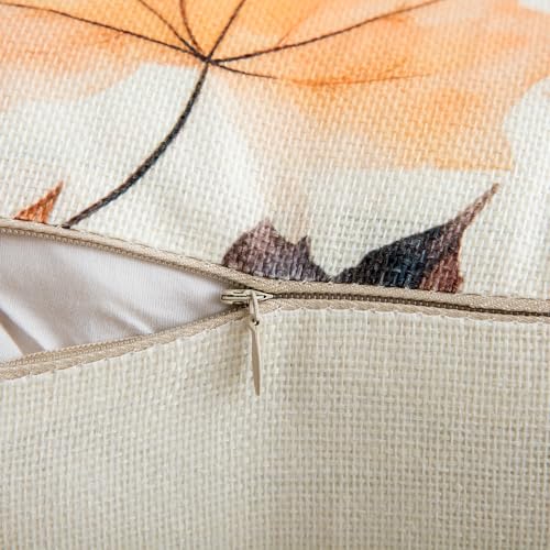 HOMFREEST 18x18 Fall Maple Leaf Throw Pillow Covers - Set of 2