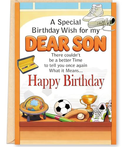 Funny Birthday Card for Son from Mom and Dad Premium Keepsake