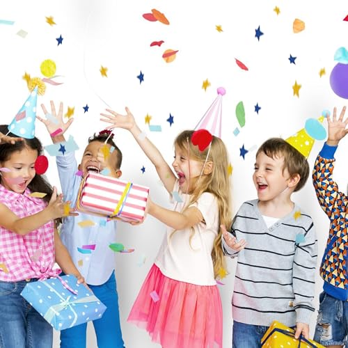300Pcs Glitter Star Confetti - Blue & Gold Party Decorations