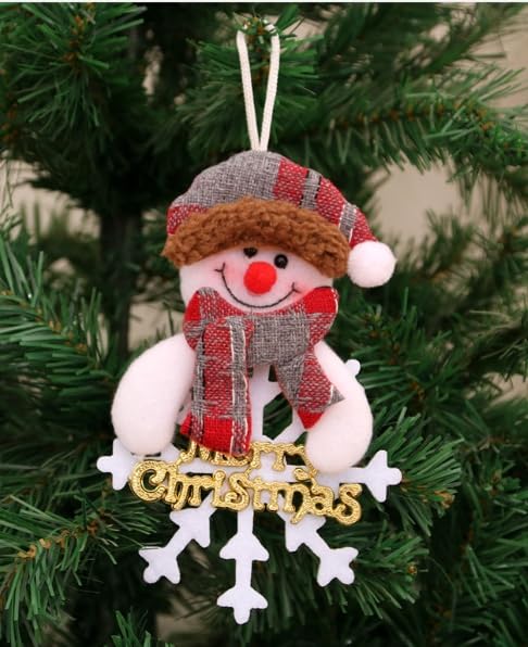 Snowman Christmas Fabric Pendant Hanging Doll Tree Decoration