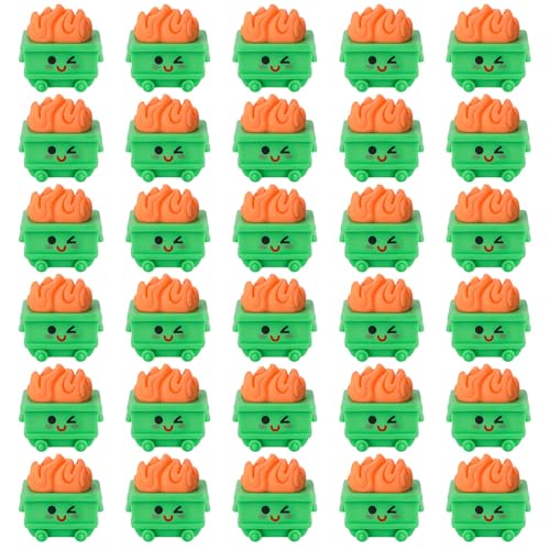 42Pcs Mini Resin Dumpster Fire Figurines - Motivational Desk Accessories