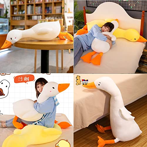 OUKEYI Large White Swan Stuffed Animal 25.6-Inch Soft Plush Pillow