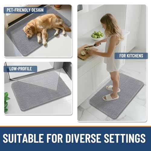 Arotive Chenille Bath Rug 30x20 - Soft, Absorbent, Machine Washable