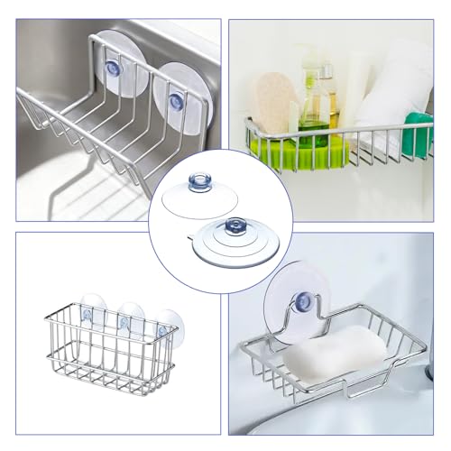 Suction Cup Sponge Holder Replacement Set - 8 Pcs, 2 & 2.5 Inch