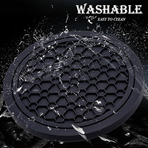 2-Piece Anti-Slip Car Cup Coaster Set - 2.75 Inch Silicone Mats