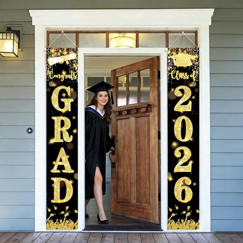 Class of 2026 Graduation Banners Set - Waterproof Outdoor Decor