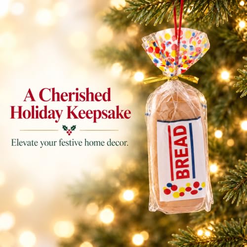 Christmas Food Ornament - Loaf of Bread Decor for Holiday Tree & Kitchen