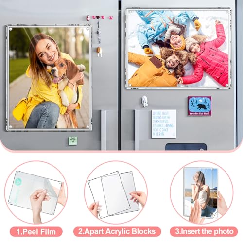 8.5x11 Acrylic Magnetic Picture Frame for Refrigerator & Metal Surfaces
