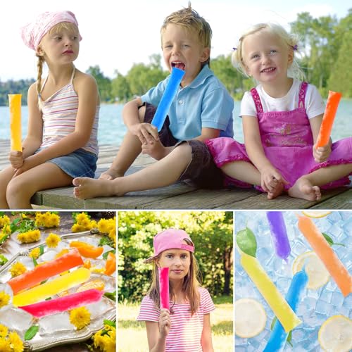 160Pcs Disposable Ice Lolly Bags with Funnel - 2x12 Inches