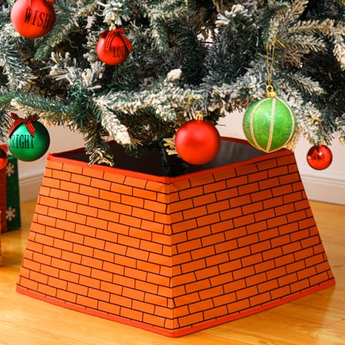 Christmas Tree Collar with Red Brick Game Design - Holiday Decor