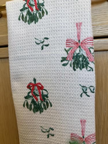 Christmas Holly Kitchen Towels Set - 3 Microfiber Dish & Hand Towels