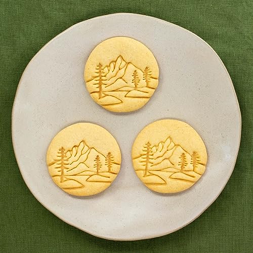 Mountain with Pine Tree Forest Cookie Cutter 3-Inch Baking Tool