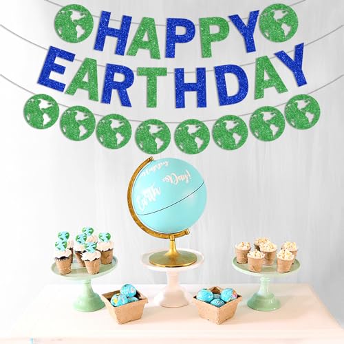 Happy Earth Day Decorations - Banner & Garland Set for Eco-Friendly Events