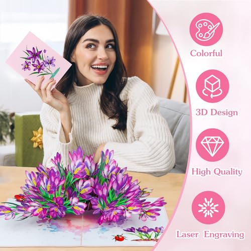 3D Cymbidium Orchid Pop-Up Card for Mother's Day & Any Occasion