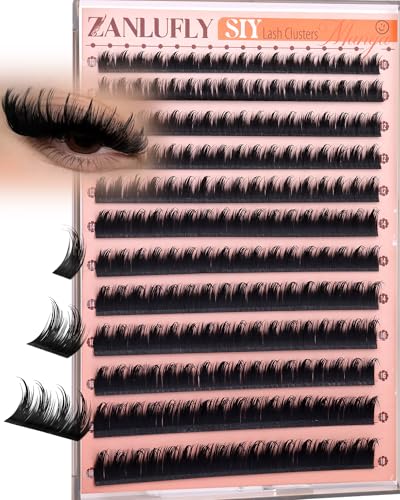 Zanlufly Manga Lash Clusters Spiky Anime DIY Individual Eyelash Extensions 10-18mm