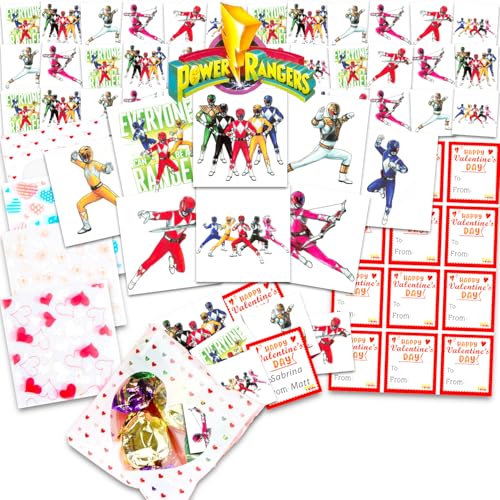 Power Rangers Valentine's Day Classroom Gift Exchange 24-Student Bundle