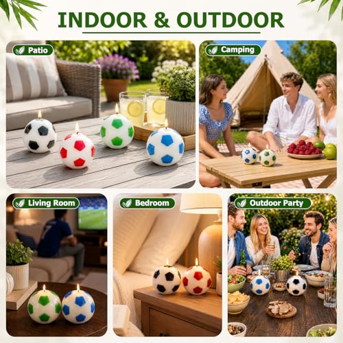 Citronella Candles for Outdoor & Indoor Use - 120 Hour Burn Time, 4 Pack