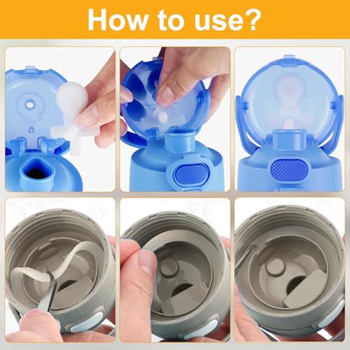 2 Pack Replacement Leak Stopper Compatible with Thermos Funtainer 16 Oz, Bottle Lid Seal Plug Replacement Parts for Vacuum Insulated Bottle