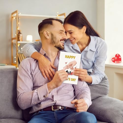 First Father's Day Card from Wife - Premium Keepsake Quality 5.5x8