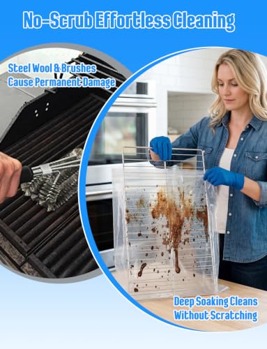 4-Pack Heavy Duty No Scrub Oven Rack Cleaner Bags