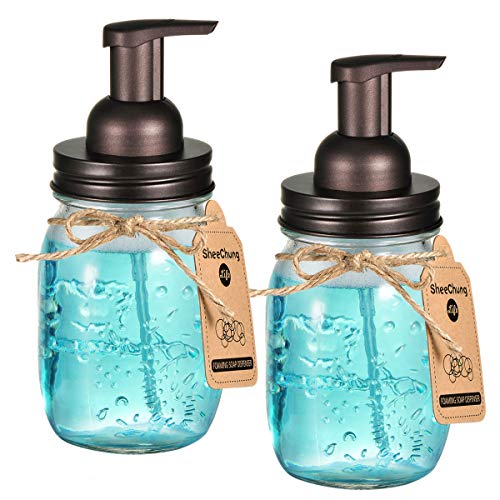 SheeChung Foaming Soap Dispenser Pump Lid for Regular Mouth Mason Jars, Bronze