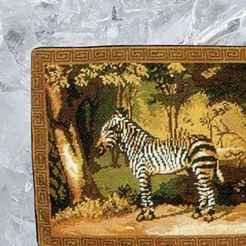 Handmade Wool Needlepoint Throw Pillow Cover 14x18 - Vintage French Country Cushion Cover
