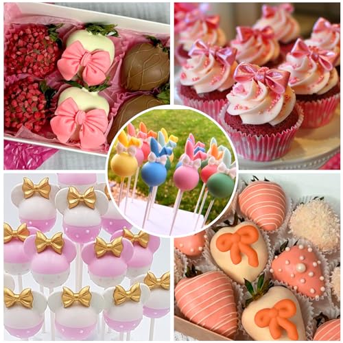96 Cavities Bow Chocolate Silicone Mold Set - Mini Bow Candy & Cake Decorations