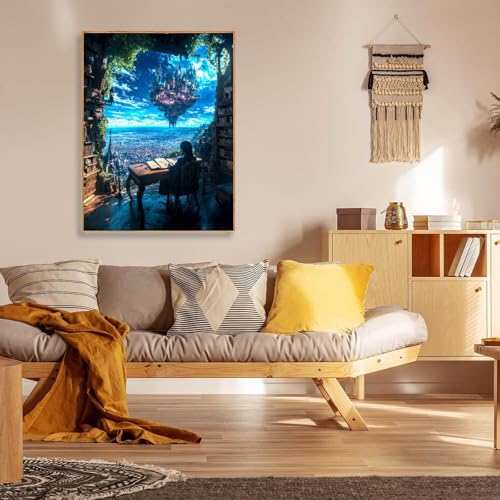 5D Diamond Painting Kit - Sky Castle Design, 12x16-inch Canvas