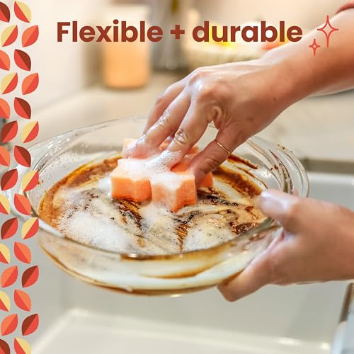 Scotch-Brite Leafy Clean Scrub Sponge - Two-Sided Kitchen Sponge