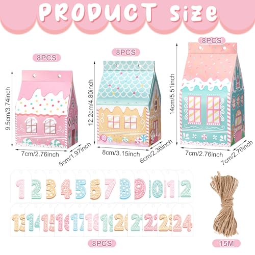 Cute Christmas Advent Calendar Boxes 24 Days Countdown Holiday Decor
