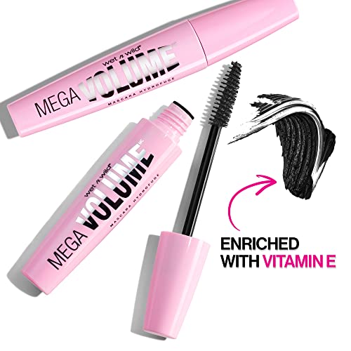 wet n wild Mega Volume Waterproof Mascara, Very Black, Pack of 2